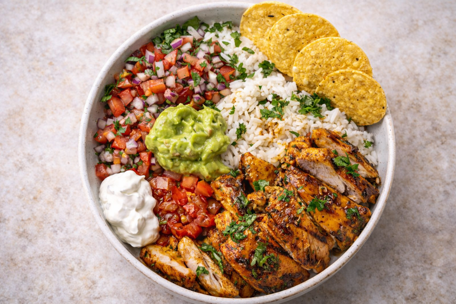 Honey Lime Chicken Burrito Bowls 4